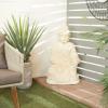 imageDeco 79 Magnesium Oxide Buddha Decorative Garden Sculpture Indoor Outdoor Meditating Garden Statue Outdoor Sculpture 19quot x 15quot x 36quot SilverBeige