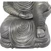 imageDeco 79 Magnesium Oxide Buddha Decorative Garden Sculpture Indoor Outdoor Meditating Garden Statue Outdoor Sculpture 19quot x 15quot x 36quot SilverDark Brown