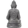 imageDeco 79 Magnesium Oxide Buddha Decorative Garden Sculpture Indoor Outdoor Meditating Garden Statue Outdoor Sculpture 19quot x 15quot x 36quot SilverDark Brown
