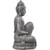 imageDeco 79 Magnesium Oxide Buddha Decorative Garden Sculpture Indoor Outdoor Meditating Garden Statue Outdoor Sculpture 19quot x 15quot x 36quot SilverDark Brown