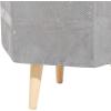 imageDeco 79 Magnesium Oxide Indoor Outdoor Large Pot with Wood Legs Set of 2 Planters 16quot 13quotH WhiteDark Gray
