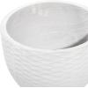 imageDeco 79 Magnesium Oxide Indoor Outdoor Large Pot with Wood Legs Set of 2 Planters 16quot 13quotH WhiteGray