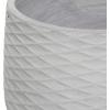 imageDeco 79 Magnesium Oxide Indoor Outdoor Large Pot with Wood Legs Set of 2 Planters 16quot 13quotH WhiteGray