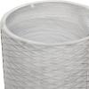 imageDeco 79 Magnesium Oxide Indoor Outdoor Large Pot with Wood Legs Set of 2 Planters 16quot 13quotH WhiteGray