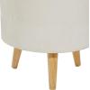 imageDeco 79 Magnesium Oxide Indoor Outdoor Large Pot with Wood Legs Set of 2 Planters 16quot 13quotH WhiteWhite