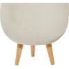 imageDeco 79 Magnesium Oxide Indoor Outdoor Large Pot with Wood Legs Set of 2 Planters 16quot 13quotH WhiteWhite