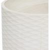 imageDeco 79 Magnesium Oxide Indoor Outdoor Large Pot with Wood Legs Set of 2 Planters 16quot 13quotH WhiteWhite