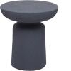 imageDeco 79 Magnesium Oxide Outdoor Accent Table with Wide Top 17quot x 17quot x 18quot WhiteDark Gray