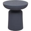 imageDeco 79 Magnesium Oxide Outdoor Accent Table with Wide Top 17quot x 17quot x 18quot WhiteDark Gray