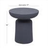 imageDeco 79 Magnesium Oxide Outdoor Accent Table with Wide Top 17quot x 17quot x 18quot WhiteDark Gray