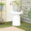 imageDeco 79 Magnesium Oxide Outdoor Accent Table with Wide Top 17quot x 17quot x 18quot WhiteWhite