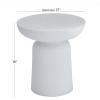 imageDeco 79 Magnesium Oxide Outdoor Accent Table with Wide Top 17quot x 17quot x 18quot WhiteWhite