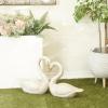 imageDeco 79 Magnesium Oxide Swan Indoor Outdoor Planter Large Planter Pot Planter 30quot x 10quot x 19quot White32 x 7 x 17