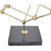 imageDeco 79 Marble Geometric Sculpture with Black Base 9quot x 9quot x 12quot GoldGold