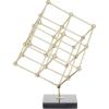 imageDeco 79 Marble Geometric Sculpture with Black Base 9quot x 9quot x 12quot GoldGold