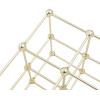 imageDeco 79 Marble Geometric Sculpture with Black Base 9quot x 9quot x 12quot GoldGold