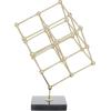 imageDeco 79 Marble Geometric Sculpture with Black Base 9quot x 9quot x 12quot GoldGold