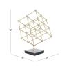 imageDeco 79 Marble Geometric Sculpture with Black Base 9quot x 9quot x 12quot GoldGold
