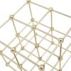 imageDeco 79 Marble Geometric Sculpture with Black Base 9quot x 9quot x 12quot GoldGold