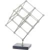 imageDeco 79 Marble Geometric Sculpture with Black Base 9quot x 9quot x 12quot GoldSilver
