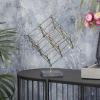 imageDeco 79 Marble Geometric Sculpture with Black Base 9quot x 9quot x 12quot GoldSilver