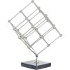 imageDeco 79 Marble Geometric Sculpture with Black Base 9quot x 9quot x 12quot GoldSilver