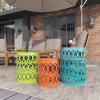 imageDeco 79 Metal Accent Indoor Outdoor Nesting End Carved Trellis Design Set of 3 Side Table 22quot 18quot 15quotH Multi ColoredMulti Colored