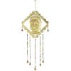 imageDeco 79 Metal Buddha Windchime with Glass Beads and Cone Bells 14quot x 1quot x 30quot Gold