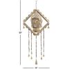 imageDeco 79 Metal Buddha Windchime with Glass Beads and Cone Bells 14quot x 1quot x 30quot Gold