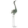 imageDeco 79 Metal Crane Decorative Garden Sculpture Indoor Outdoor Garden Statues Set of 2 Outdoor Sculptures 40quot 38quotH GreenGreen