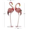 imageDeco 79 Metal Crane Decorative Garden Sculpture Indoor Outdoor Garden Statues Set of 2 Outdoor Sculptures 40quot 38quotH GreenPink