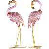 imageDeco 79 Metal Crane Decorative Garden Sculpture Indoor Outdoor Garden Statues Set of 2 Outdoor Sculptures 40quot 38quotH GreenPink