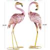 imageDeco 79 Metal Crane Decorative Garden Sculpture Indoor Outdoor Garden Statues Set of 2 Outdoor Sculptures 40quot 38quotH GreenPink