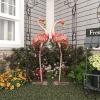 imageDeco 79 Metal Crane Decorative Garden Sculpture Indoor Outdoor Garden Statues Set of 2 Outdoor Sculptures 40quot 38quotH GreenPink