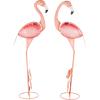 imageDeco 79 Metal Crane Decorative Garden Sculpture Indoor Outdoor Garden Statues Set of 2 Outdoor Sculptures 40quot 38quotH GreenPink
