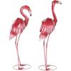 imageDeco 79 Metal Crane Decorative Garden Sculpture Indoor Outdoor Garden Statues Set of 2 Outdoor Sculptures 40quot 38quotH GreenPink