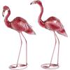 imageDeco 79 Metal Crane Decorative Garden Sculpture Indoor Outdoor Garden Statues Set of 2 Outdoor Sculptures 40quot 38quotH GreenPink