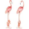imageDeco 79 Metal Crane Decorative Garden Sculpture Indoor Outdoor Garden Statues Set of 2 Outdoor Sculptures 40quot 38quotH GreenPink