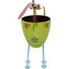 imageDeco 79 Metal Dog Indoor Outdoor Planter  Large Pot With Floral Pattern 19quot x 8quot x 18quot Green