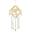 imageDeco 79 Metal Elephant Indoor Outdoor Windchime with Glass Beads and Cone Bells 14quot x 1quot x 29quot Gold