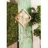 imageDeco 79 Metal Elephant Indoor Outdoor Windchime with Glass Beads and Cone Bells 14quot x 1quot x 29quot Gold