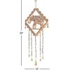 imageDeco 79 Metal Elephant Indoor Outdoor Windchime with Glass Beads and Cone Bells 14quot x 1quot x 29quot Gold