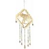 imageDeco 79 Metal Elephant Indoor Outdoor Windchime with Glass Beads and Cone Bells 14quot x 1quot x 29quot Gold