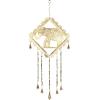 imageDeco 79 Metal Elephant Indoor Outdoor Windchime with Glass Beads and Cone Bells 14quot x 1quot x 29quot Gold