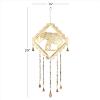 imageDeco 79 Metal Elephant Indoor Outdoor Windchime with Glass Beads and Cone Bells 14quot x 1quot x 29quot Gold