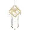 imageDeco 79 Metal Elephant Indoor Outdoor Windchime with Glass Beads and Cone Bells 14quot x 1quot x 29quot Gold