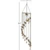 imageDeco 79 Metal Elephant Windchime with Beads and Cone Bells 7quot x 7quot x 36quot Brass