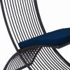imageDeco 79 Metal Folding Outdoor Seating Set with Cushions Set of 3 21quotW 34quotH Black