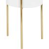 imageDeco 79 Metal Indoor Outdoor Planter Large Planter Pot with Removable Gold Stand Set of 2 Planters 16quot 13quotH WhiteWhite