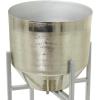 imageDeco 79 Metal Indoor Outdoor Planter Large Planter Pot with Removable Stand Set of 2 Planters 31quot 24quotH SilverSilver